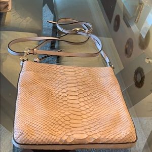 Coach blush snake leather crossbody